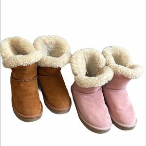 2 sets of Style & Co fur boots